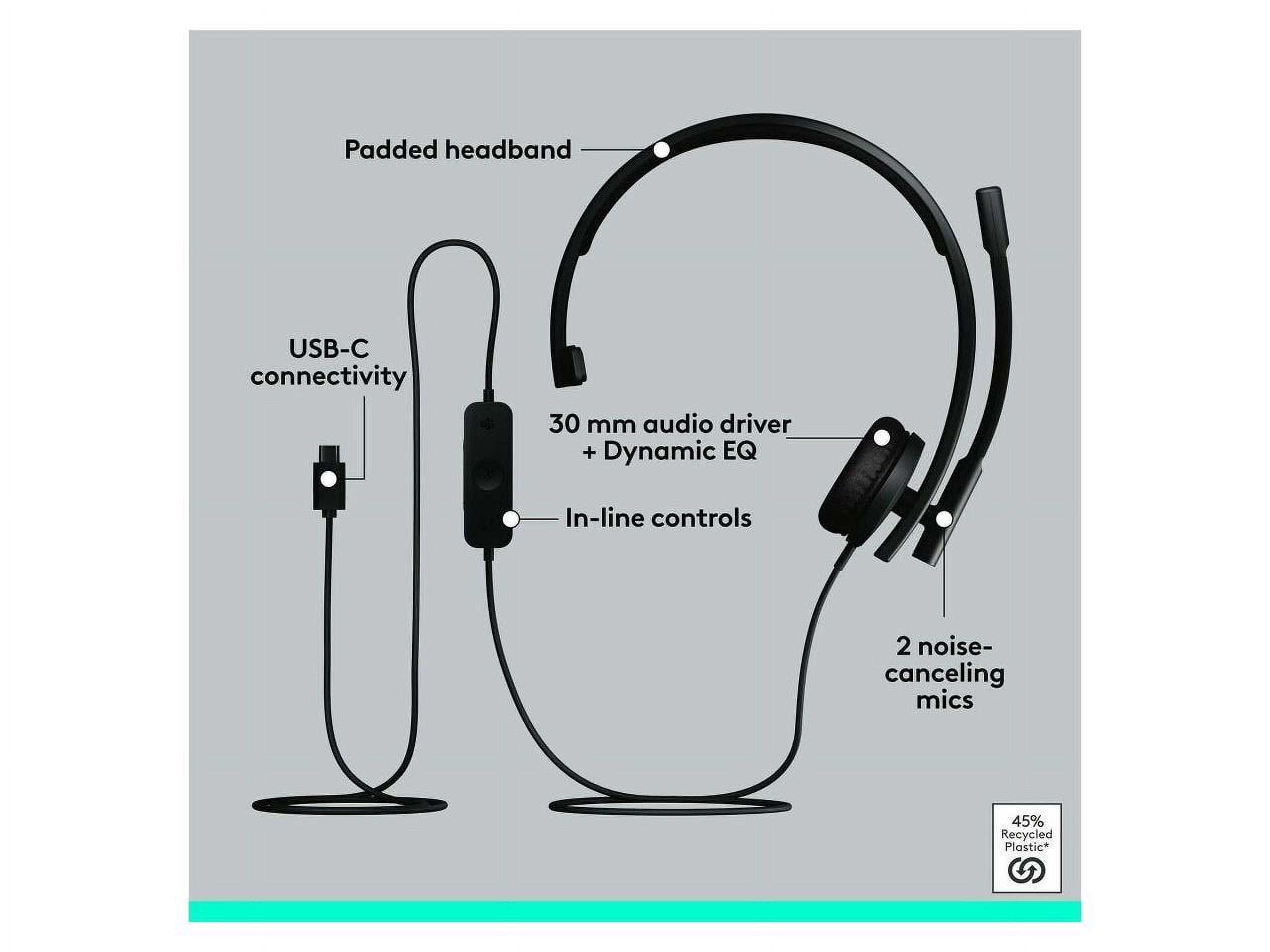 Logitech H570e USB Headset with Microphone for PC and Mac