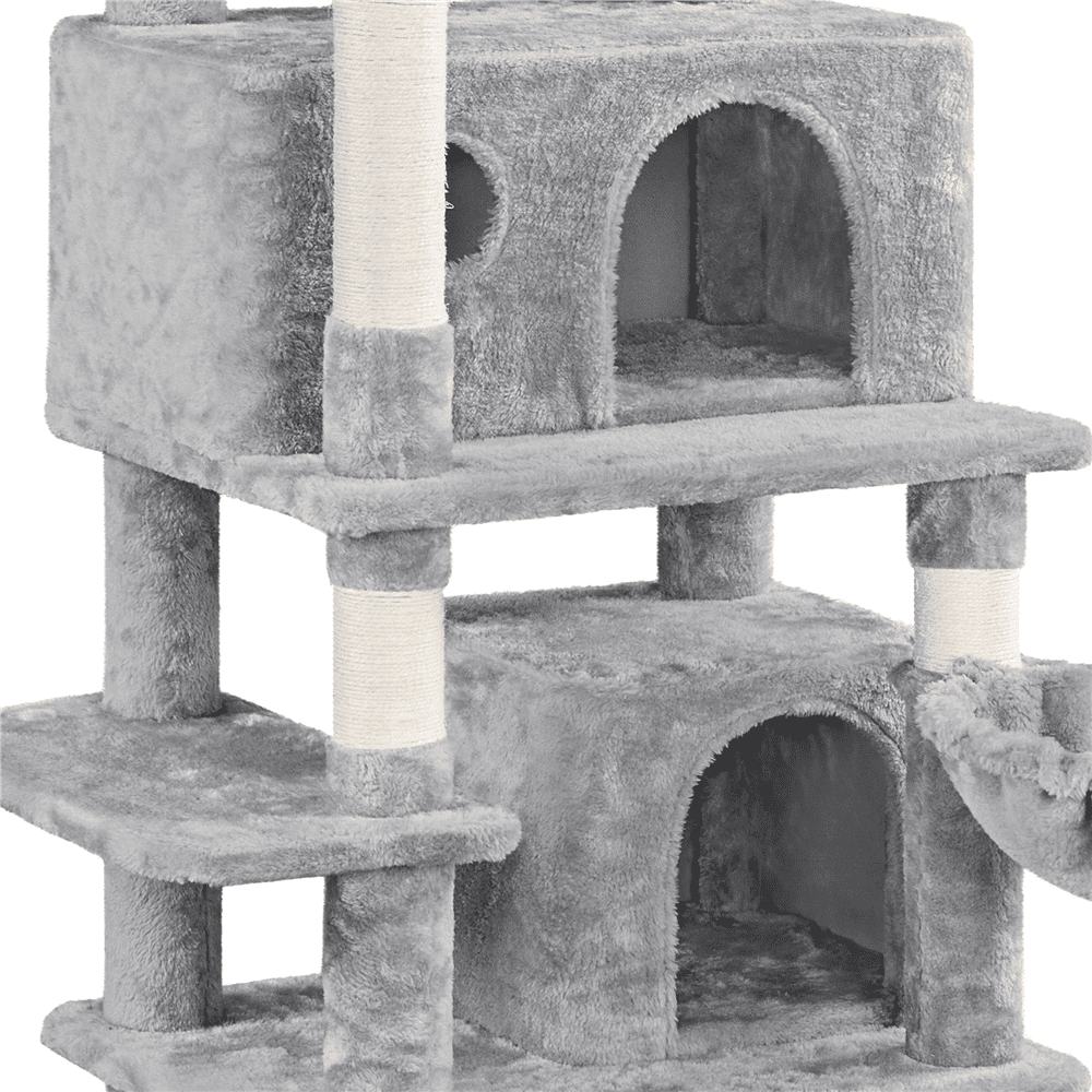 Renwick 67'' H Multi-Level Cat Tree Cat Tower with Condos, Light Gray