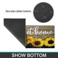 thumbnail image 7 of Brown Wood Sunflower Flowers Kitchen Rugs and Mats Sets Of 2,Kitchen Decoration Rugs,Rubber Backing Non-Slip Floor Mat for Sink Washable Waterproof Laundry Room Runner Rugs, 7 of 7