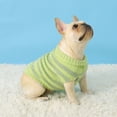 thumbnail image 2 of Pet Sweater Fashion Striped Autumn Winter New Product Dog Cat Clothing Warm Pullover French Bulldog Cardigan Outerwear Cute Coat, 2 of 7