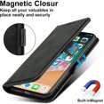 thumbnail image 2 of czcpp-Phone Case for iPhone Xs MAX Wallet Case,[RFID Blocking] Premium Leather Credit Card Holder Magnetic Flip Kickstand Wallet Case for iPhone Xs MAX -Black, 2 of 4