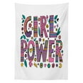 thumbnail image 3 of Ambesonne Feminist Tablecloth Rectangular Table Cover, Hippie Boho Girl Words, 60"x84", Multicolor, 3 of 4