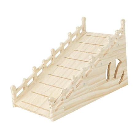 TOOYFUL Wooden Rabbit Hideout Hideaway Cage Accessories Shelter Hutch Nest Hideout for Guinea Pigs Rats Chinchillas Hamsters Lemmings mountain ladder