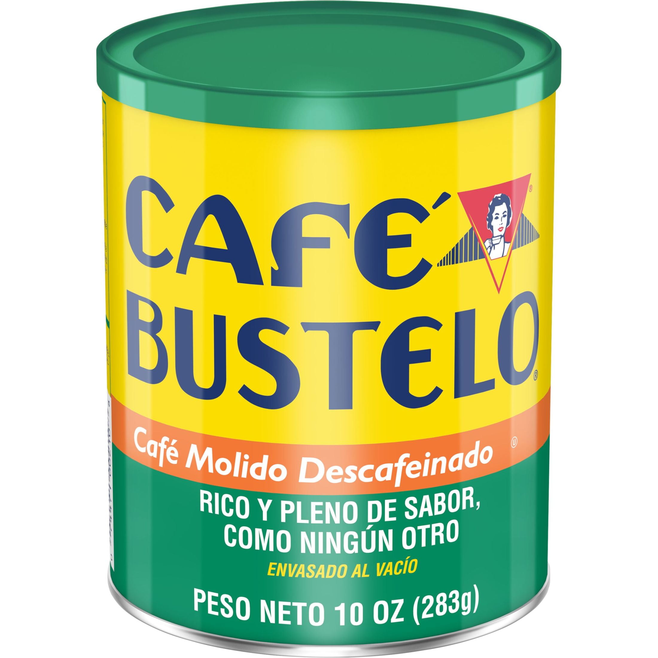 (12 pack) Cafe Bustelo, Decaffeinated Medium Dark Roast Ground Coffee, 10 oz Can