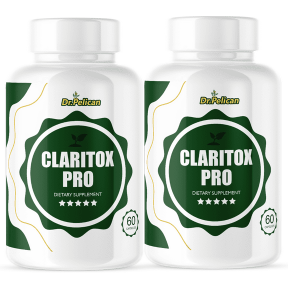 Claritox Pro-Digestive Support- 2 Bottles-120 Capsules- Dr. Pelican