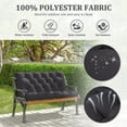 thumbnail image 4 of Kimunuk Outdoor Porch Swing Cushion, 47" X 40" X 5" Waterproof Bench Chair Replacement Cushion with 6 Ties for Patio, Grey, 4 of 7