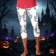 thumbnail image 5 of Danhjin Women's Halloween Leggings Capris High Waist Print Yoga Pants Casual Fashion Slim Stretchy Workout Running Gym Trousers, 5 of 9