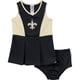 thumbnail image 1 of Gerber Conjunto de vestido y bombacho de animadora NFL para niñas pequeñas Saints 2T, 1 of 1