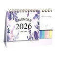thumbnail image 2 of Small Desk Calendar 2026,Small Flip Calendar Standing Office Desktop - From Jan to Dec 2026,Small Desktop Monthly Calendar 2026 with Writing Notepads and Sticky Notes for Office Home(C), 2 of 8