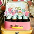 thumbnail image 2 of Travel Party Cupcake Toppers 24pcs Pink Let the Adventure Begin Cupcake Picks Travel Theme Birthday Party Supply Travel Around The World Cupcake Decorations for Bon Voyage Adventure Birthday, 2 of 6