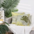 thumbnail image 6 of REGALWOVEN Set of 2 Leaf Throw Pillow Covers Plants Leaf Pattern Stylish Cushion Cases Yellow 18" x 18", 6 of 6