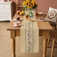 thumbnail image 2 of Khaki Flower Branch Table Runner 72 Inches, Spring Summer Farmhouse Botanical Bed Runner Dresser Scarves Tabletop for Indoor Outdoor Parties/Ceremony/Banquet, 18" x 72", 2 of 9