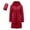 Red, variant on Women's Slim Fit Mid-Length Puffer Coat, Detachable Hood Down Jacket, Long Sleeve Zipper Jacket, Casual Winter Coat, Warm Tapered Coat Black L