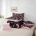 thumbnail image 6 of Castle Fairy Kawaii Bowknot Cherry 7-Piece Twin Bedding Sets for Girls Teens Children,Cute Galaxy Bedding Comforter Set,Black Pink Breathable Sheet Sets,Ultra Soft Home Decor, 6 of 8
