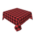 thumbnail image 2 of Wukai Buffalo Plaid Red Black Waterproof Tablecloth for Kitchen Dining, Fits Square Tables for 2-4 Seats -54"x54", 2 of 7