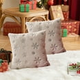 thumbnail image 7 of Christmas Decoration Pillow Cover Cushion Cover Soft Fluffy Pillowcases Boho Pillow Covers Winter Holiday Cushion Cases for Sofa Couch Bedroom Living Room Farmhouse indoor Pillow Case, 7 of 7