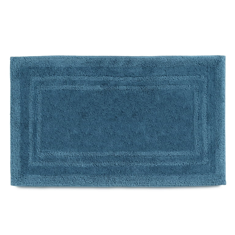Chic Home Greyson 2 Piece Plush Cotton Bath Rug Set in Blue