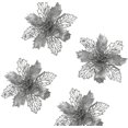 thumbnail image 2 of 24 piezas de flores navideñas, decoración de flores navideñas, adornos para árboles de Navidad con purpurina, árbol de Navidad con purpurina, flores artificiales de Navidad, purpurina de Navidad, 2 of 5