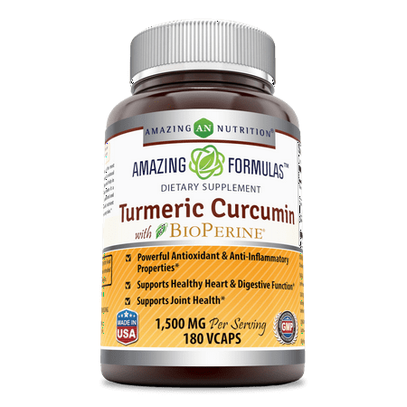 Amazing Formulas Turmeric Curcumin with Bioperine 1500 Mg 180 (Best Form Of Curcumin)