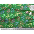 thumbnail image 3 of Soimoi Moss Georgette Fabric Lilac Floral Print Fabric by Yard 42 Inch Wide, 3 of 3