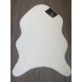 thumbnail image 1 of 2' x 6' White Rabbit Shaped Faux Fur Rug, 1 of 1