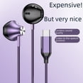 thumbnail image 2 of Auriculares con cable y micrófono para juegos de karaoke, auriculares para teléfono móvil con control de cable y graves potentes de metal con decodificación digital, 2 of 3