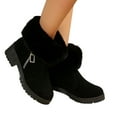 thumbnail image 4 of POROPL Womens Boots Ankle Fashion Winter Fleece Furry Shoes,Boots Size 6, 4 of 9