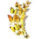 thumbnail image 1 of Juego de 12 pegatinas de pared con diseño artístico de mariposas de simulación 3D para decoración del hogar (amarillas), 1 of 4