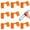 Orange, variant on FACEGA 8Pcs Reusable Chopsticks Helpers,Training Chopstick Hinges Connector,Practice Chinese Chopstick Helper,Black