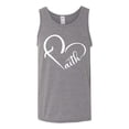 thumbnail image 2 of Wild Bobby Heart Made Of Faith Inspirational/Christian Men Graphic Tank Top, Heather Grey, Medium, 2 of 5
