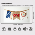 thumbnail image 7 of Polka Dot Gingham Fabric Banner with Felt Ball Trim and One Cookie Decoration, First Birthday Party Decorations, Party Backdrop, Photo Background, Event Decor, Birthday Party Supplies, 7 of 7