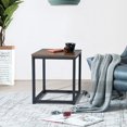 thumbnail image 2 of Homycasa Square End Table Nightstand - Dark Wood, 2 of 7