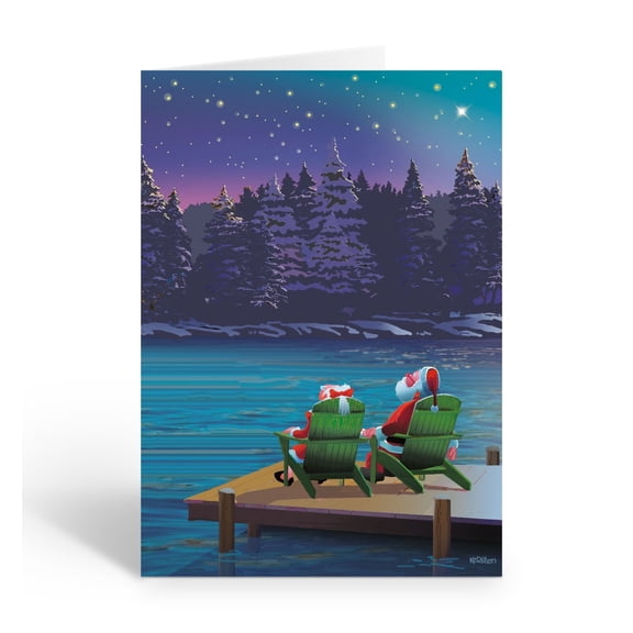 A Silent and Peacful Night Christmas Card - 18 Cards and 19 Envelopes - 20154