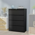 thumbnail image 7 of GangMei 4-Drawer Steel Metal Lateral Filing Cabinet with Lock in Black, 7 of 7