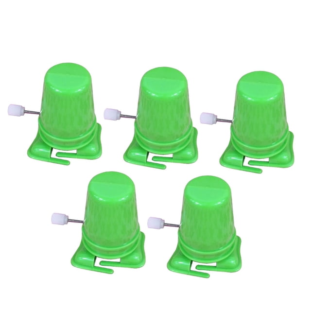 5x Robot de cuerda con patas para manualidades, juguete educativo de cuerda para verde
