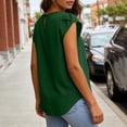 thumbnail image 5 of BTDECLAR Women Tops Plus Size Crewneck Pleated Casual Elegant Sleeveless Summer Tank Tops Trendy Dressy Business Work Tunic Blouses Tops, 5 of 8