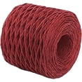 thumbnail image 1 of Granjero Gordo Hilo de ganchillo rojo vino para sombrero de verano, hilo Lafite natural, cuerda de paja Lafite hecha a mano, suministros para manualidades DIY, 218 yardas, 1 of 5