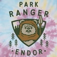thumbnail image 2 of Men's Star Wars Park Ranger Endor Ewok Badge  Graphic Tee Tie Dye Large, 2 of 4
