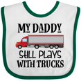 thumbnail image 3 of Inktastic Daddy Still Plays with Trucks Boys Baby Bib, 3 of 4