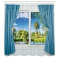 thumbnail image 3 of Ambesonne Summer Shower Curtain, Rural Lake River View, 69"Wx84"L, Slate Blue Green White, 3 of 5