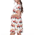 thumbnail image 2 of Disketp Tractor With Farm Animals para Vestido de Manga Corta para Mujeres, Vestidos de Verano para Mujeres, Casual y Holgado para la Playa, 2 of 6
