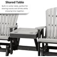 thumbnail image 5 of DutchCrafters Slat Fan Back Double Poly Adirondack Glider Outdoor Patio Chairs with Center Table, 5 of 5