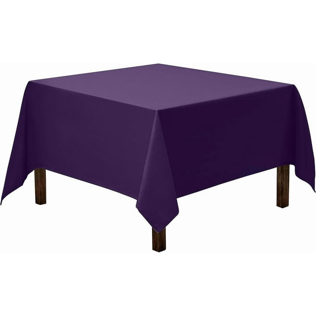 Nappe Carrée x Nappe Carrée Charbon pour Tables Carrées Ou Rondes en Polyester Lavable, Idéale pour Buffets, Fêtes, Soupers des Fêtes, Mariages et Plus
