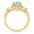 thumbnail image 2 of 2.5 ct Pear Cut Natural Swiss Blue Topaz 3 Stone 18K Yellow Gold Womens Engagement Ring, 2 of 4
