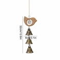 thumbnail image 2 of Crystal Bell Wind Chimes Natural Wood Hanging Ornament 13.78 Inch Decorative Bells for Home Indoor Outdoor Patio Garden Window Porch Bedroom Calming Sound Decoration, 2 of 7