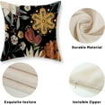 thumbnail image 6 of Spring Pillow Covers 18x18 Set of 2, Vintage Boho Floral Throw Pillows Summer Tropical Leaves Sunflower Pillowcase Sunshineyan Bohemian Outdoor Decorative Black Cushion Case for Home Decor, 6 of 6