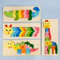 thumbnail image 2 of Rompecabezas de madera Montessori para bebé, juguete de rompecabezas 3D con formas de animales bonitos, juego de mesa, regalos de cumpleaños para niños y niñas, 2023, 2 of 4