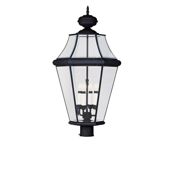 Livex Lighting 2368-04 Georgetown 4-Light Outdoor Post Head, Black