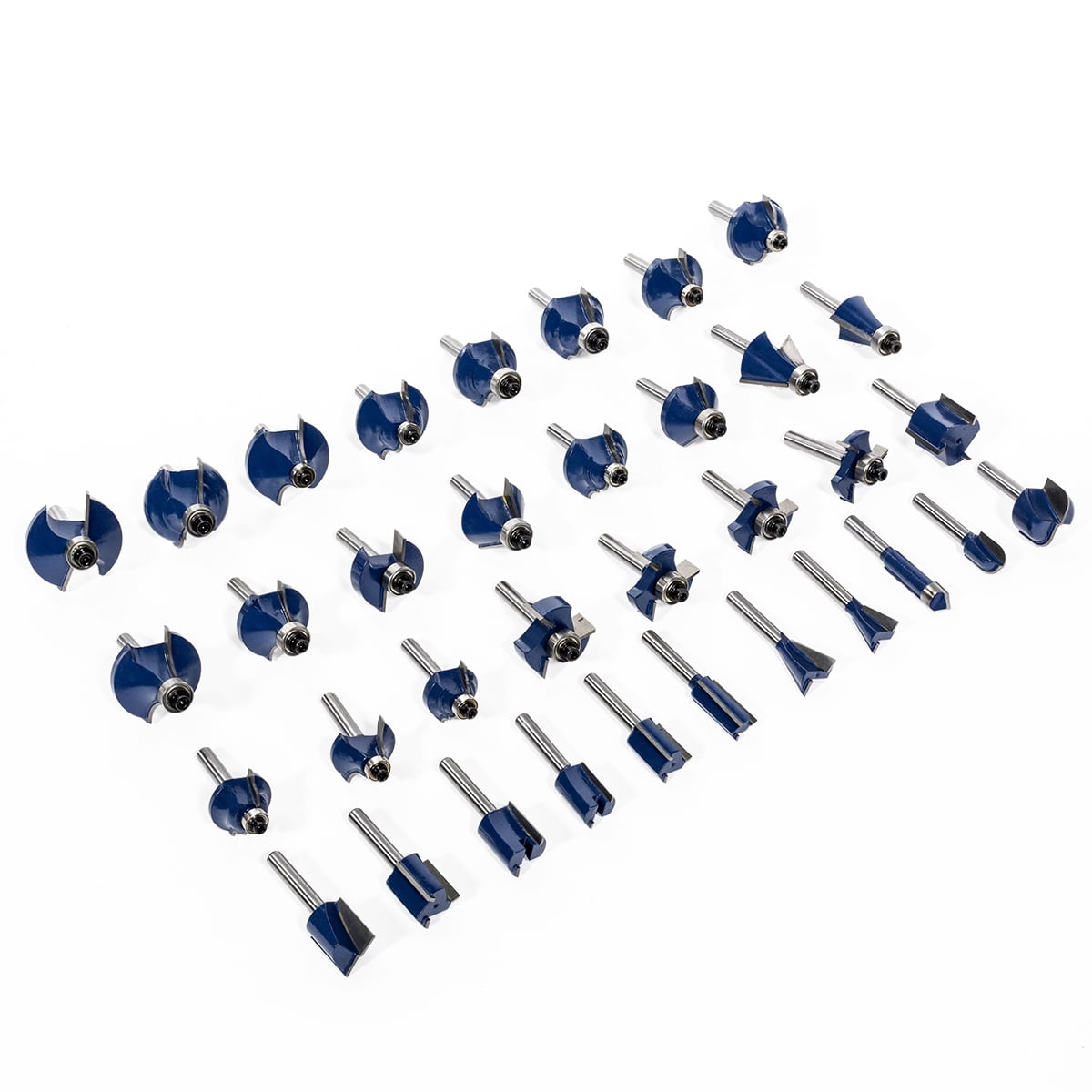 Stark USA 80PC Router Bit Set, 1/4" Shank With Aluminum Storage Case, Tungsten Carbide Router Bits For Professional Woodworking