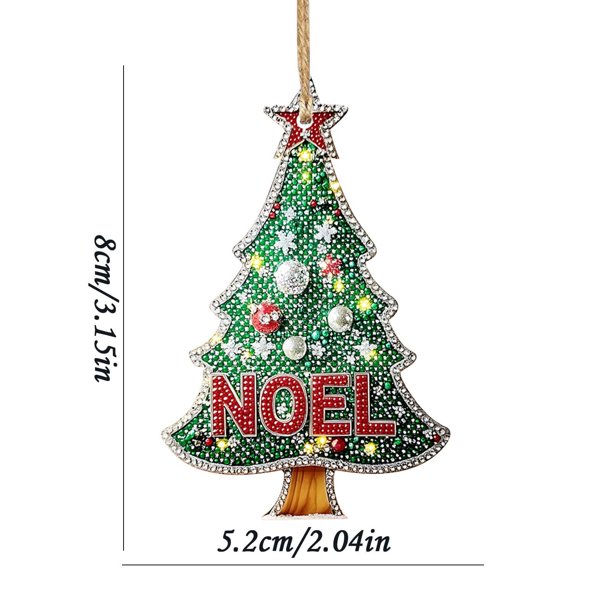 Múltiples colgantes navideños de Papá Noel y árbol para el hogar, colgantes acrílicos para el interior del coche.